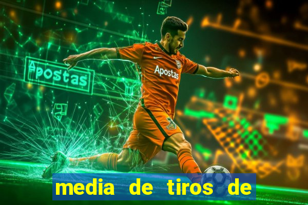 media de tiros de meta por jogo